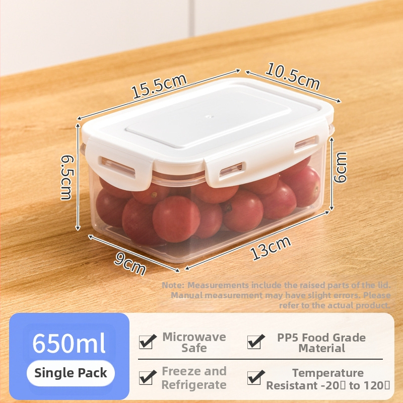 Köögikülmik Ristkülikukujuline säilituskarp Mikrolaineahi Kuumuskindel Plastist Lõunakarp Toidu Lõunakarp Puuviljade hoiustamine Suletud karp