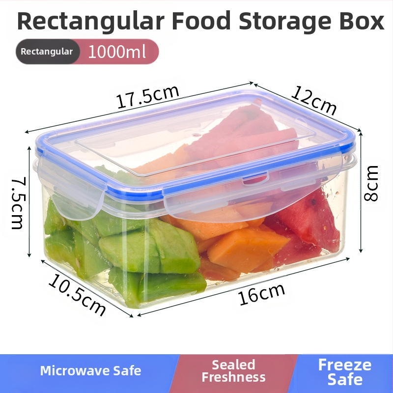 Köögikülmik Ristkülikukujuline säilituskarp Mikrolaineahi Kuumuskindel Plastist Lõunakarp Toidu Lõunakarp Puuviljade hoiustamine Suletud karp