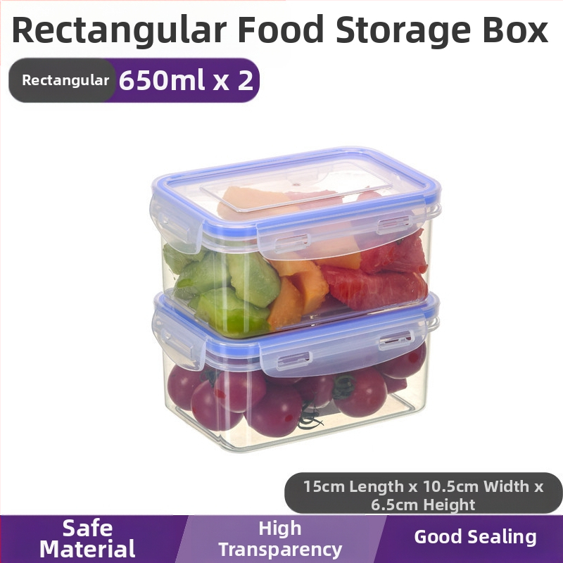 Köögikülmik Ristkülikukujuline säilituskarp Mikrolaineahi Kuumuskindel Plastist Lõunakarp Toidu Lõunakarp Puuviljade hoiustamine Suletud karp