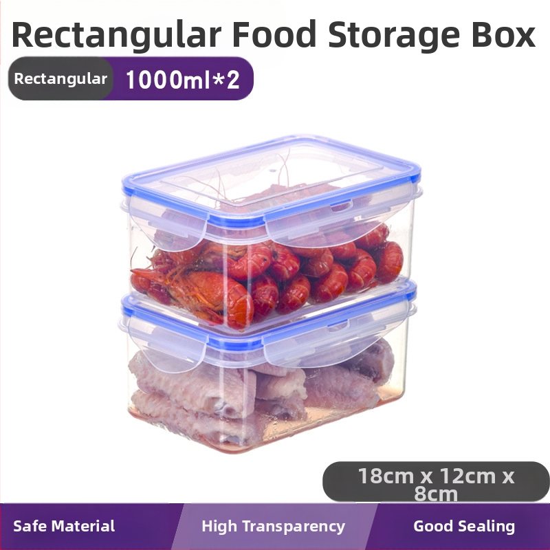 Köögikülmik Ristkülikukujuline säilituskarp Mikrolaineahi Kuumuskindel Plastist Lõunakarp Toidu Lõunakarp Puuviljade hoiustamine Suletud karp