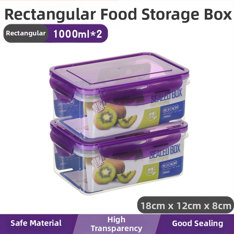 Köögikülmik Ristkülikukujuline säilituskarp Mikrolaineahi Kuumuskindel Plastist Lõunakarp Toidu Lõunakarp Puuviljade hoiustamine Suletud karp