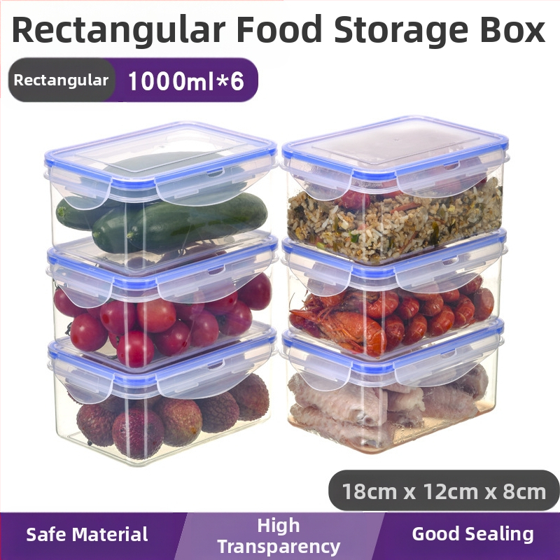 Köögikülmik Ristkülikukujuline säilituskarp Mikrolaineahi Kuumuskindel Plastist Lõunakarp Toidu Lõunakarp Puuviljade hoiustamine Suletud karp