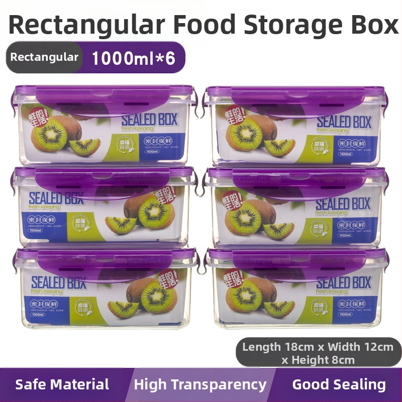 Köögikülmik Ristkülikukujuline säilituskarp Mikrolaineahi Kuumuskindel Plastist Lõunakarp Toidu Lõunakarp Puuviljade hoiustamine Suletud karp