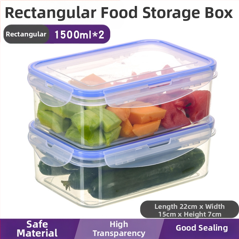 Köögikülmik Ristkülikukujuline säilituskarp Mikrolaineahi Kuumuskindel Plastist Lõunakarp Toidu Lõunakarp Puuviljade hoiustamine Suletud karp