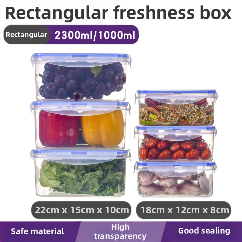 Köögikülmik Ristkülikukujuline säilituskarp Mikrolaineahi Kuumuskindel Plastist Lõunakarp Toidu Lõunakarp Puuviljade hoiustamine Suletud karp