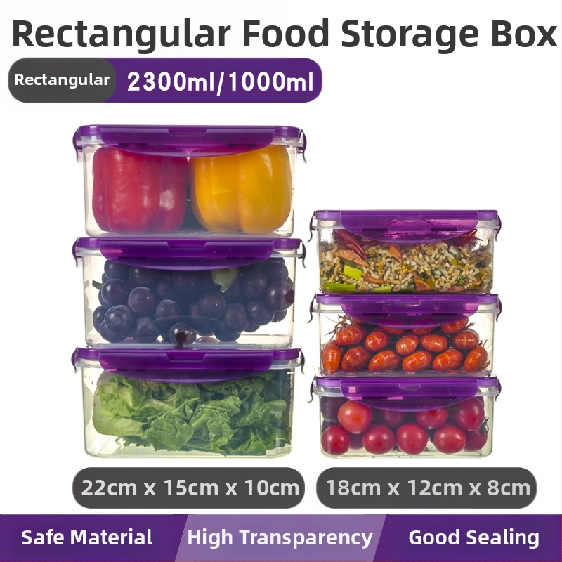 Köögikülmik Ristkülikukujuline säilituskarp Mikrolaineahi Kuumuskindel Plastist Lõunakarp Toidu Lõunakarp Puuviljade hoiustamine Suletud karp