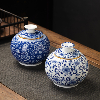 Butikové hliníkové plechovky na čaj, vintage keramické plechovky, domáce uzavreté skladovacie plechovky, vlhkoodolné biele čaje Pu'er, uzavreté plechovky veľkoobchod