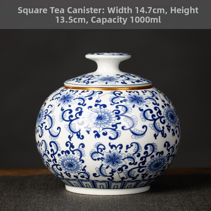 Butikové hliníkové plechovky na čaj, vintage keramické plechovky, domáce uzavreté skladovacie plechovky, vlhkoodolné biele čaje Pu'er, uzavreté plechovky veľkoobchod