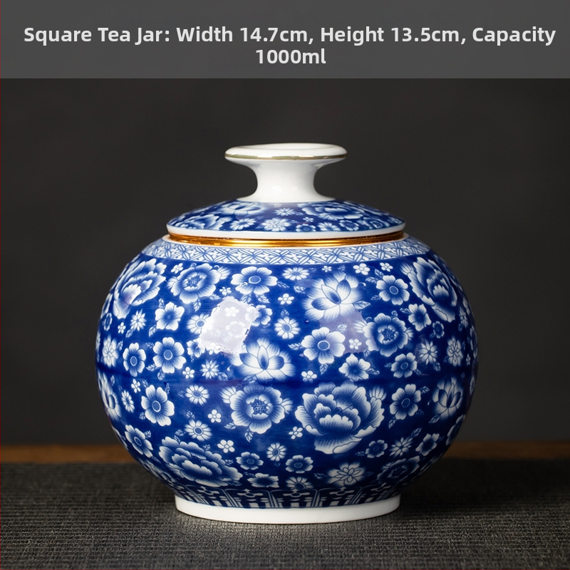 Butikové hliníkové plechovky na čaj, vintage keramické plechovky, domáce uzavreté skladovacie plechovky, vlhkoodolné biele čaje Pu'er, uzavreté plechovky veľkoobchod