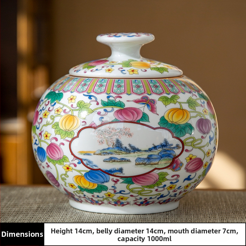 Butikové hliníkové plechovky na čaj, vintage keramické plechovky, domáce uzavreté skladovacie plechovky, vlhkoodolné biele čaje Pu'er, uzavreté plechovky veľkoobchod