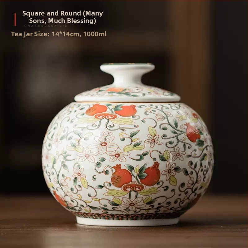 Butikové hliníkové plechovky na čaj, vintage keramické plechovky, domáce uzavreté skladovacie plechovky, vlhkoodolné biele čaje Pu'er, uzavreté plechovky veľkoobchod