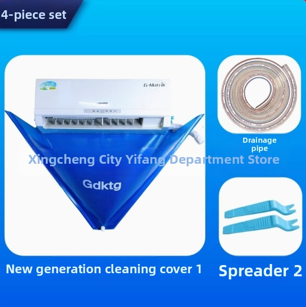 Instrument de curățare a capacului pentru aer condiționat, instrument de curățare a aerului condiționat, set complet de instrumente de curățare pentru aer condiționat de uz casnic, fără demontare