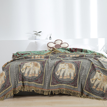 Boheemlaslik diivanirätiku tekk puhtast puuvillast suvine õhuke marlitekk täiskasvanutele mõeldud uinakutega diivanitekk konditsioneeriga tekk