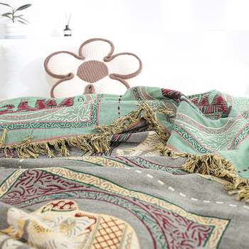 Boheemlaslik diivanirätiku tekk puhtast puuvillast suvine õhuke marlitekk täiskasvanutele mõeldud uinakutega diivanitekk konditsioneeriga tekk