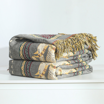 Boheemlaslik diivanirätiku tekk puhtast puuvillast suvine õhuke marlitekk täiskasvanutele mõeldud uinakutega diivanitekk konditsioneeriga tekk