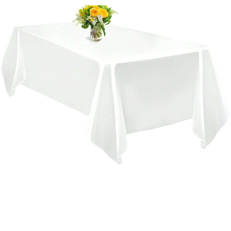 Tiesioginis tarpvalstybinis tiekimas. Paprasta grynos spalvos poliesterio satino staltiesė, 6 dalių vestuvių pokylių dekoratyvinė staltiesė.