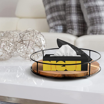 Akaatsiapuidust susan-hoiusriiul, terasest külgmised lisandid, sobib riiulile, lauakapp, pöörlev täispuidust kandik