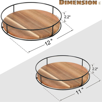 Akaatsiapuidust susan-hoiusriiul, terasest külgmised lisandid, sobib riiulile, lauakapp, pöörlev täispuidust kandik