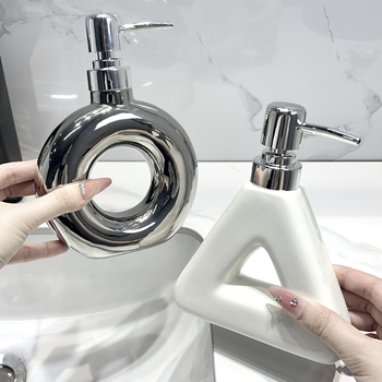 Kūrybinis keraminis rankų dezinfekavimo buteliukas vonios kambario dušo želė preso buteliukas tuščias butelis aukštos kokybės aukštos vertės emulsijos buteliukas
