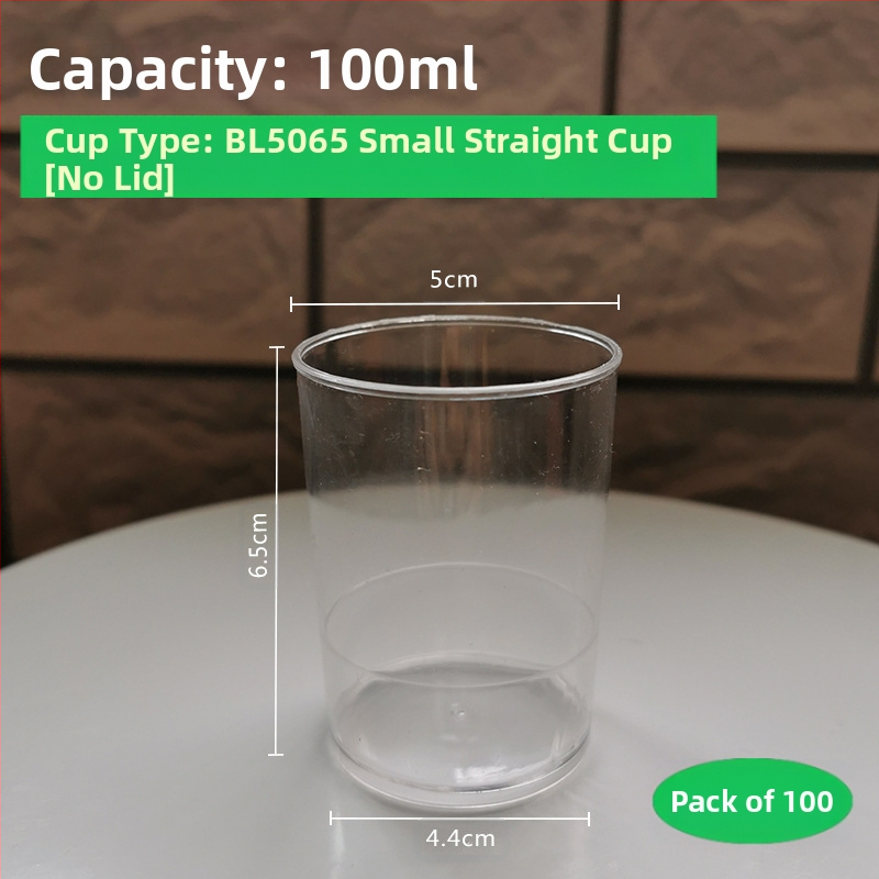 Grynas putėsis Sėlenų pudingas Želė desertinis stalas Kietas plastikinis puodelis Raudonas kūrybingas 100ML Vienkartinis skaidrus