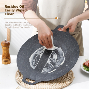 Ümmargune välistingimustes kasutatav küpsetusplaat Korea stiilis grillimisplaat Kassettahju grillimisplaat Teppanyaki majapidamises kasutatav Maifan kivist mittenakkuva praepanniga