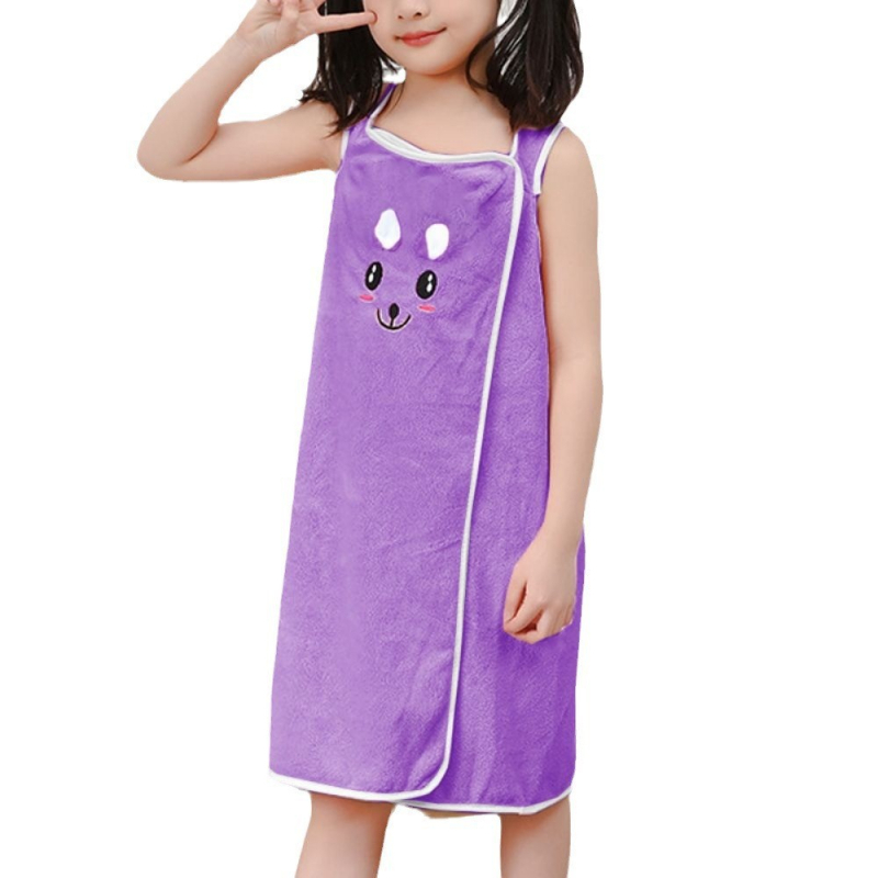 Vaikiškas nešiojamas triušio ausų formos vonios sijonas mergaitėms, sustorintas, vandenį sugeriantis, greitai džiūstantis koralų spalvos aksominis rankšluostis su paslėpta sagtimi, greitai sugeria vandenį