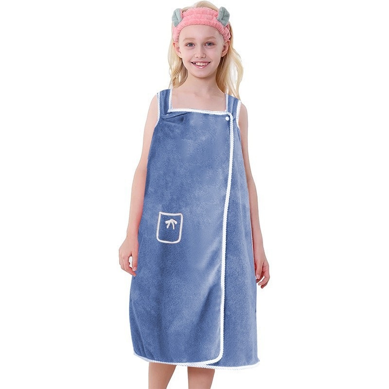 Vaikiškas nešiojamas triušio ausų formos vonios sijonas mergaitėms, sustorintas, vandenį sugeriantis, greitai džiūstantis koralų spalvos aksominis rankšluostis su paslėpta sagtimi, greitai sugeria vandenį