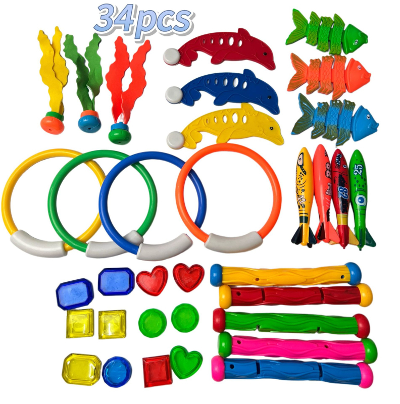 Határokon átnyúló nyári búvárjáték gyerekeknek úszómedence vízijáték sznorkelezés torpedó búvárbot drágakő kombinációs készlet