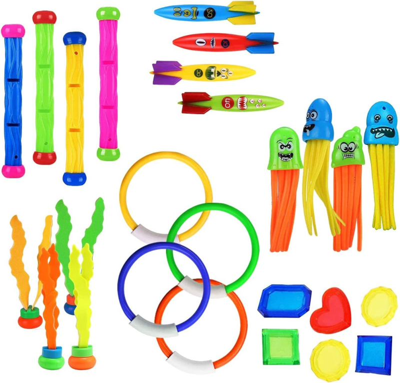 Határokon átnyúló nyári búvárjáték gyerekeknek úszómedence vízijáték sznorkelezés torpedó búvárbot drágakő kombinációs készlet