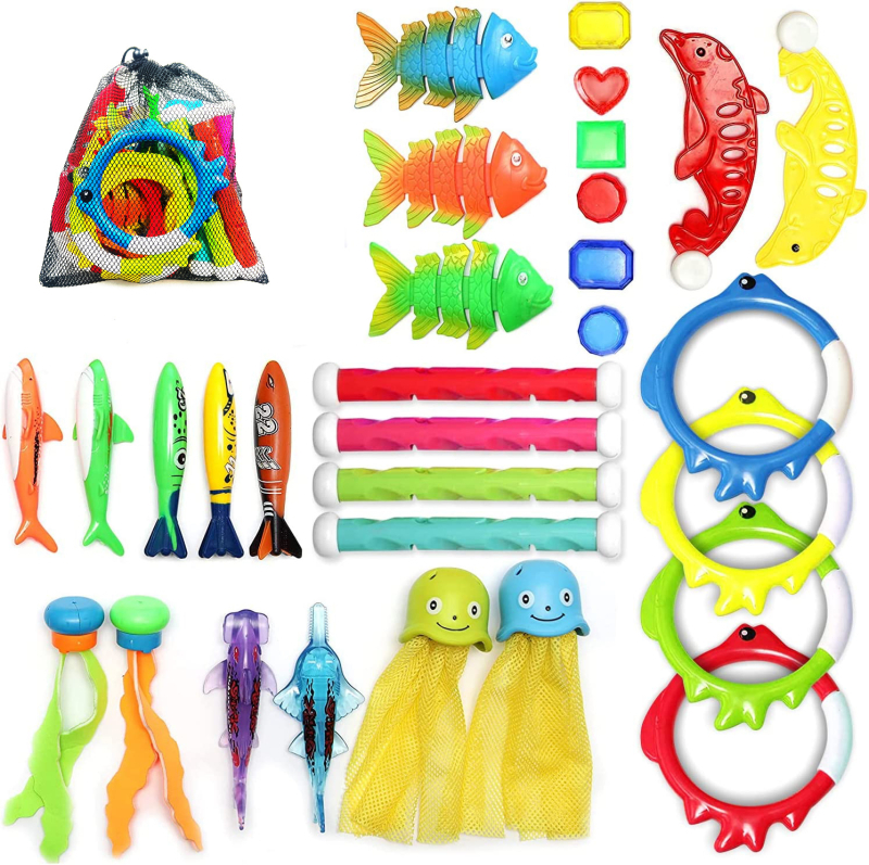 Határokon átnyúló nyári búvárjáték gyerekeknek úszómedence vízijáték sznorkelezés torpedó búvárbot drágakő kombinációs készlet