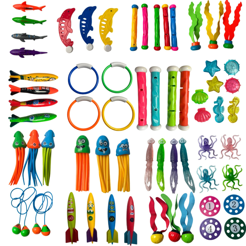 Határokon átnyúló nyári búvárjáték gyerekeknek úszómedence vízijáték sznorkelezés torpedó búvárbot drágakő kombinációs készlet