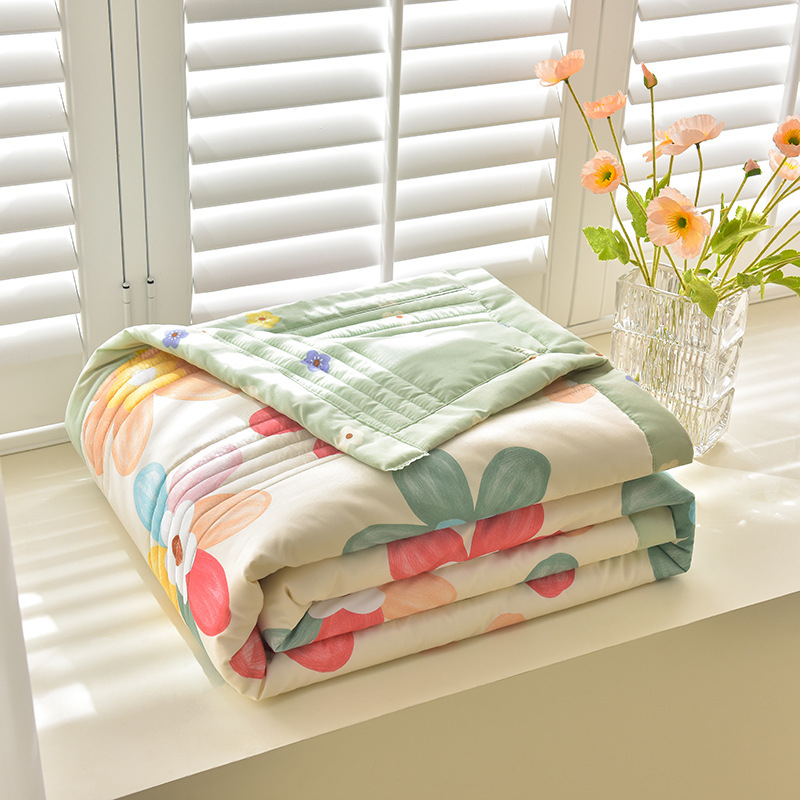 Õhuke äärega tekk, konditsioneeriga tekk, kahepoolne, värskelt pestav, suvine jahe tekk, laste ülipehme, liibuv ühekordne suvine tekk, hulgimüük