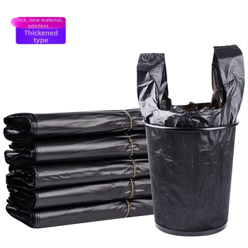 [50 dollarit baari kohta] tootjad hulgimüügis paksud mustad majapidamisköögi ühekordselt kasutatavad kaasaskantavad vestiga prügikotid