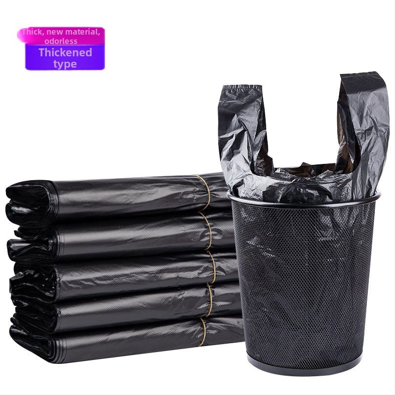 [50 dollarit baari kohta] tootjad hulgimüügis paksud mustad majapidamisköögi ühekordselt kasutatavad kaasaskantavad vestiga prügikotid