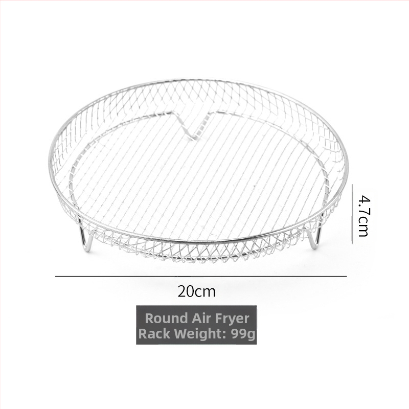 Търговия на едро на скара, фритюрник с въздух, кръгла решетка за препечен хляб, решетка за готвене на пара, решетка за шишчета от неръждаема стомана 304 с двоен слой