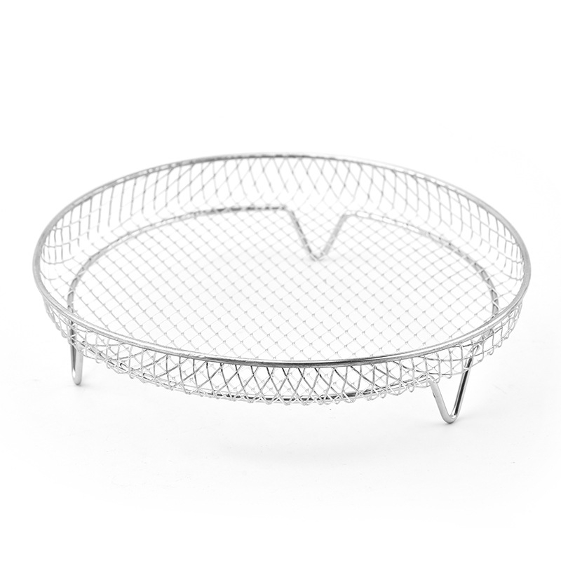 Hulgimüük Grill Air Fryer Ümmargune Grill Röstsai Aurutamisrest 304 Roostevabast terasest kahekihiline varraste rest