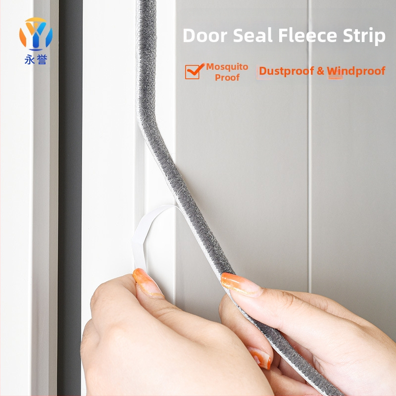 Уплътнителна лента за врати и прозорци, вълнена лента, алуминиева сплав, лента за предно стъкло, дървена врата, ветроустойчива, самозалепваща се вълнена лента