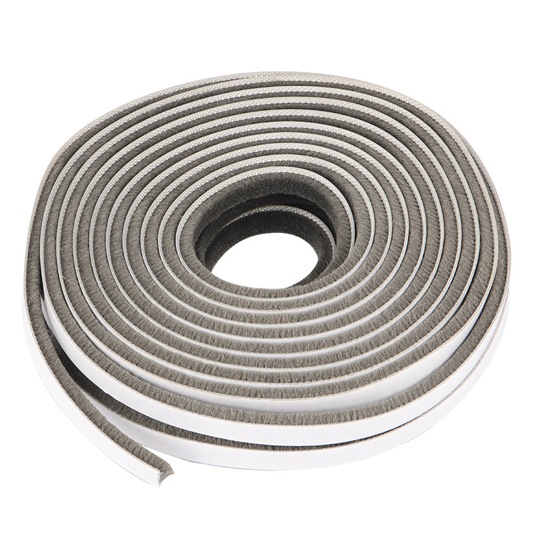 Уплътнителна лента за врати и прозорци, вълнена лента, алуминиева сплав, лента за предно стъкло, дървена врата, ветроустойчива, самозалепваща се вълнена лента