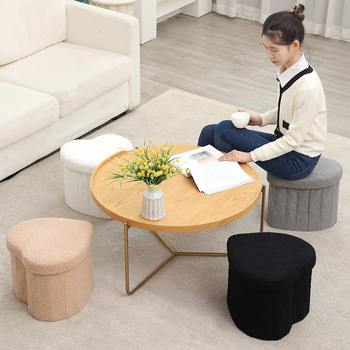 Daudzfunkcionāls persiku sirds formas rotaļu samta uzglabāšanas krēsls, saliekams uzglabāšanas krēsls, īpašas formas kaste, jēra samta apavu pārtinamā krēsla uzglabāšanas kaste