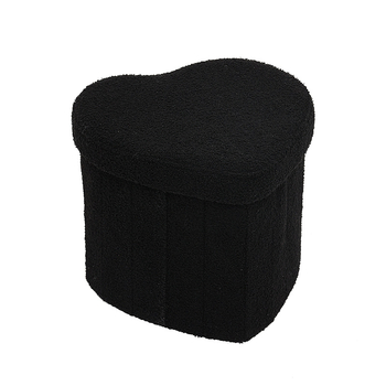 Πολυλειτουργικό σκαμπό αποθήκευσης από βελούδο σε σχήμα καρδιάς ροδάκινου, πτυσσόμενο σκαμπό αποθήκευσης, μπορεί να καθίσει, κουτί ειδικού σχήματος, βελούδινο κουτί αποθήκευσης παπουτσιών αρνιού, κουτί αποθήκευσης σκαμπό αλλαγής