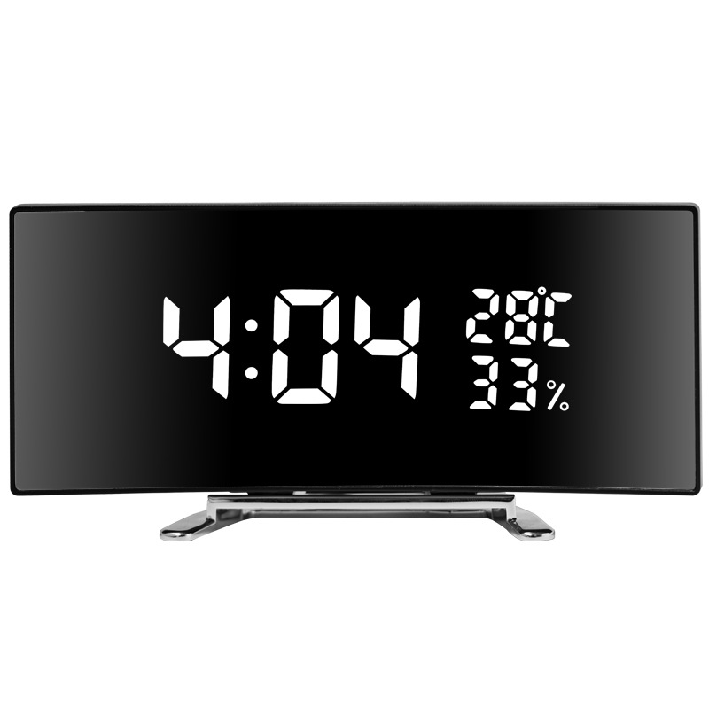 Ceas deșteptător electronic cu LED-uri transfrontaliere, specific pentru studenți, ceas de birou pentru copii, ceas creativ multifuncțional cu ecran mare, temperatură și umiditate