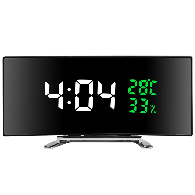 Ceas deșteptător electronic cu LED-uri transfrontaliere, specific pentru studenți, ceas de birou pentru copii, ceas creativ multifuncțional cu ecran mare, temperatură și umiditate