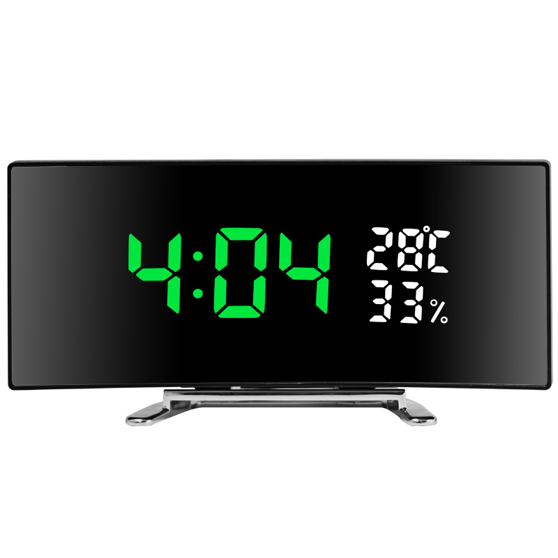 Ceas deșteptător electronic cu LED-uri transfrontaliere, specific pentru studenți, ceas de birou pentru copii, ceas creativ multifuncțional cu ecran mare, temperatură și umiditate