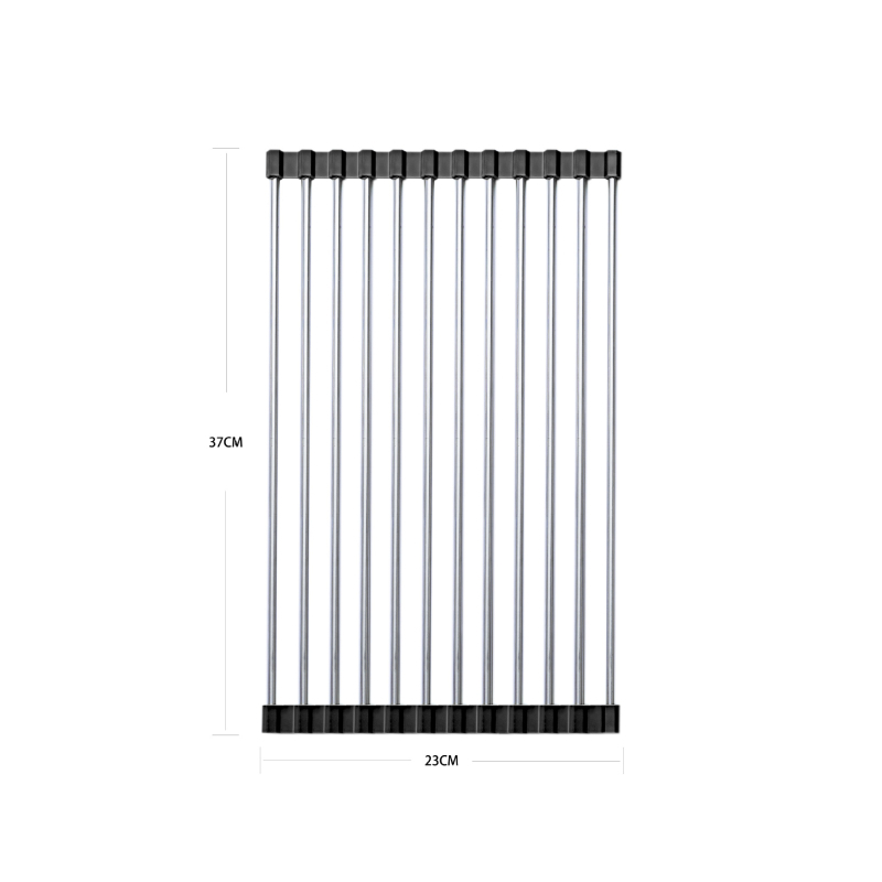 Roostevabast terasest äravoolurest, rull-katikukaussiriiul, kokkupandav kraanikauss, köögitarvikute hoiuriiul, köögiviljavee kontrollriiul