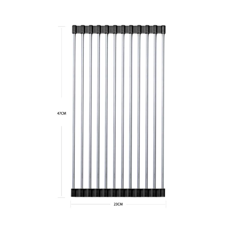 Roostevabast terasest äravoolurest, rull-katikukaussiriiul, kokkupandav kraanikauss, köögitarvikute hoiuriiul, köögiviljavee kontrollriiul