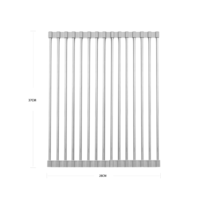 Roostevabast terasest äravoolurest, rull-katikukaussiriiul, kokkupandav kraanikauss, köögitarvikute hoiuriiul, köögiviljavee kontrollriiul