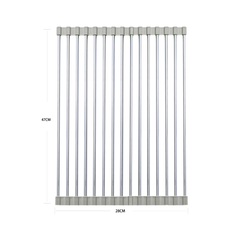 Roostevabast terasest äravoolurest, rull-katikukaussiriiul, kokkupandav kraanikauss, köögitarvikute hoiuriiul, köögiviljavee kontrollriiul