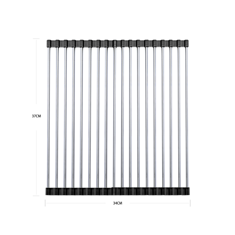 Roostevabast terasest äravoolurest, rull-katikukaussiriiul, kokkupandav kraanikauss, köögitarvikute hoiuriiul, köögiviljavee kontrollriiul