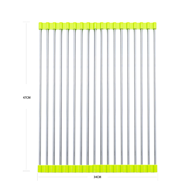 Roostevabast terasest äravoolurest, rull-katikukaussiriiul, kokkupandav kraanikauss, köögitarvikute hoiuriiul, köögiviljavee kontrollriiul
