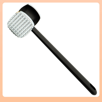 ◘ Σε απόθεμα Νέο σφυρί τυλιχτήρα κρέατος από κράμα ψευδαργύρου με λαβή από νάιλον + ίνες, σφυρί κρέατος διπλής όψης, θρυμματιστής σκόρδου, τετράγωνος τυλιχτήρας κρέατος